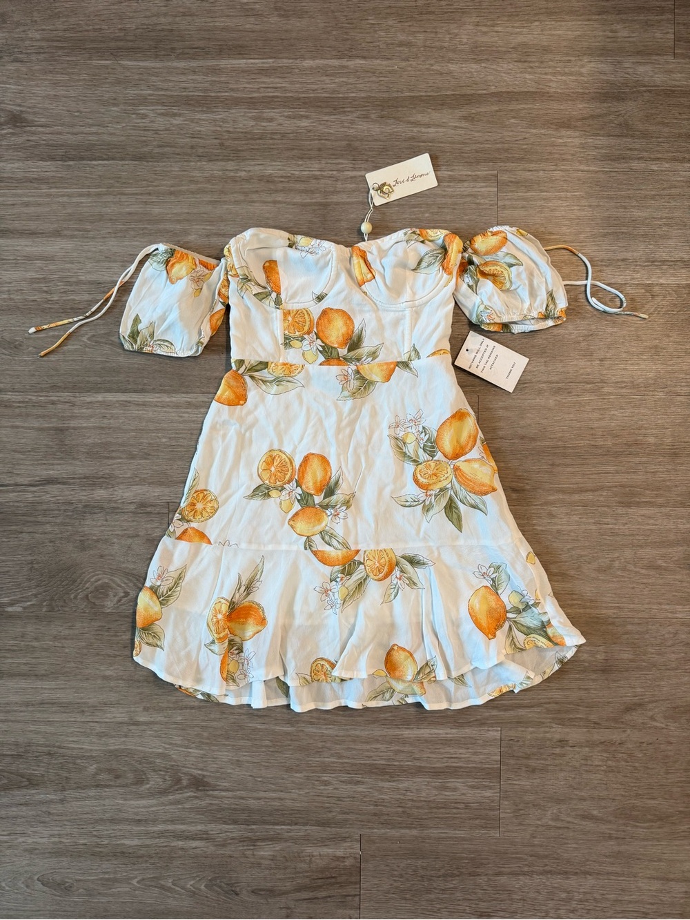 NWT For Love & Lemons Lemonade Mini Dress, Size XS